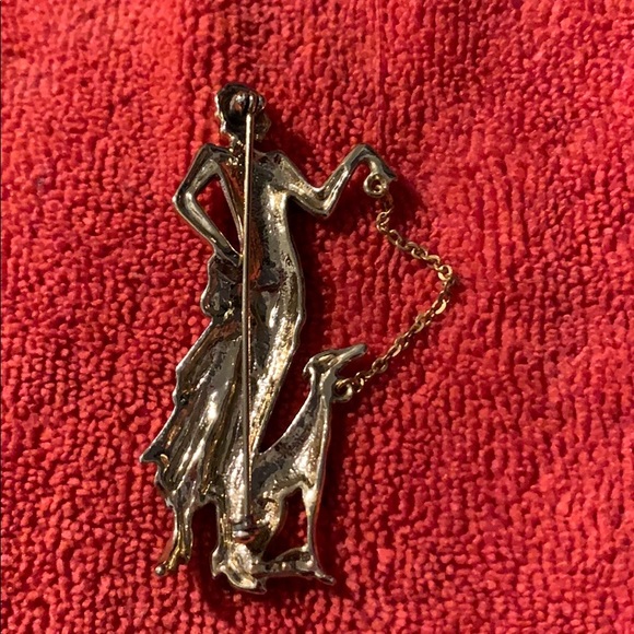 Brooches Vintage Gatsby Design In Gold plated - Picture 3 of 3